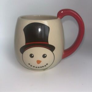 Lenox Snowman Mug with Red Handle